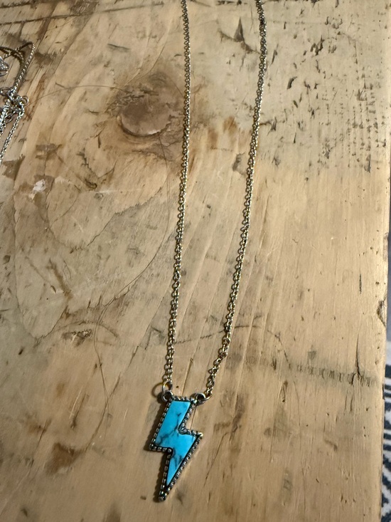Jewelry - Faux Turquoise Lightning Bolt Necklace